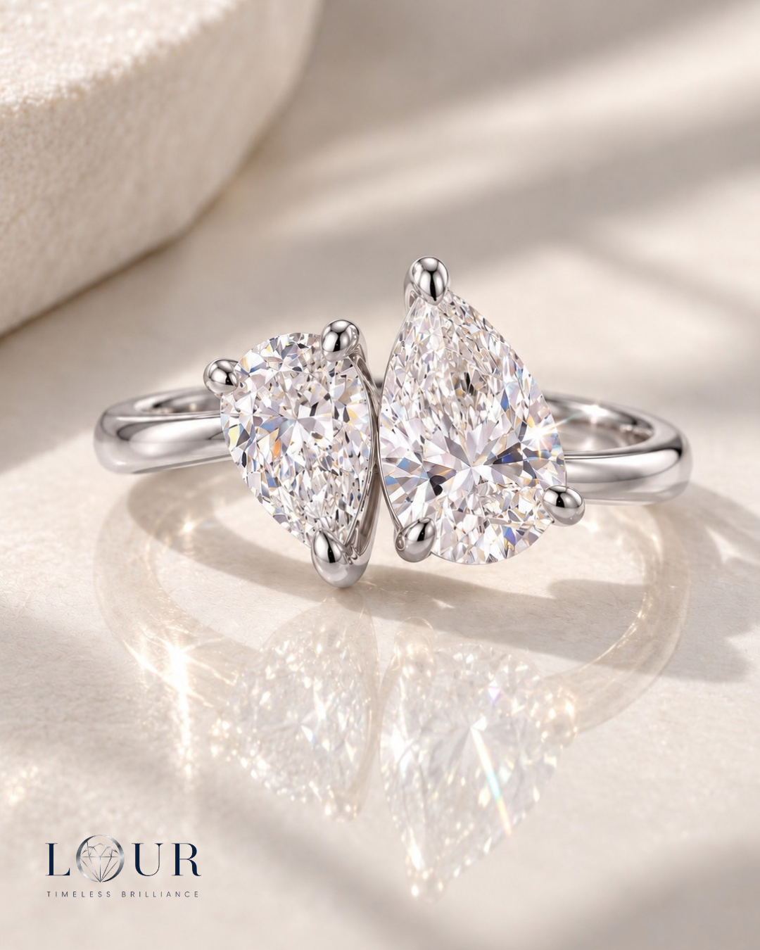 Amara Double Teardrop Ring - Image 2