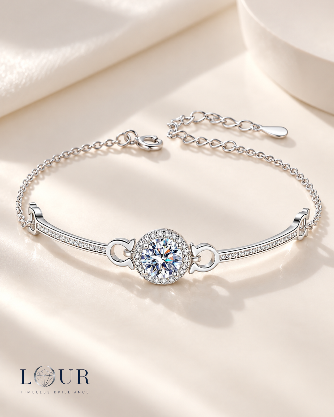 Clara Solitaire Moissanite Bracelet - Image 2