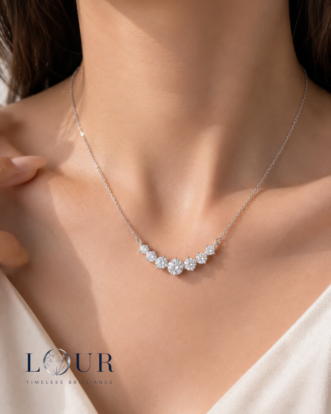 Celeste Smile Moissanite Necklace