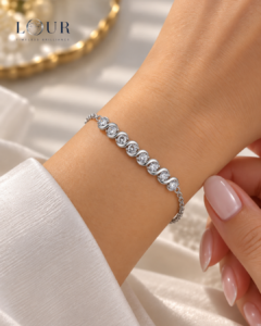 Luna Round Moissanite Bracelet