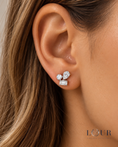 Aurelia Asymmetrical Moissanite Earrings