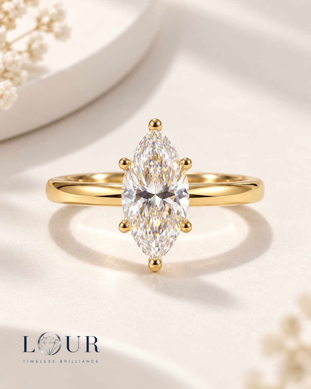 Aurelia Marquise Moissanite Ring - Image 2
