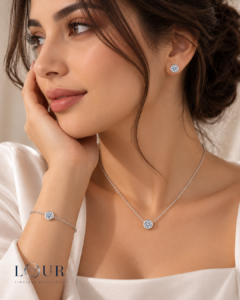 Elise Round Moissanite Jewelry Set