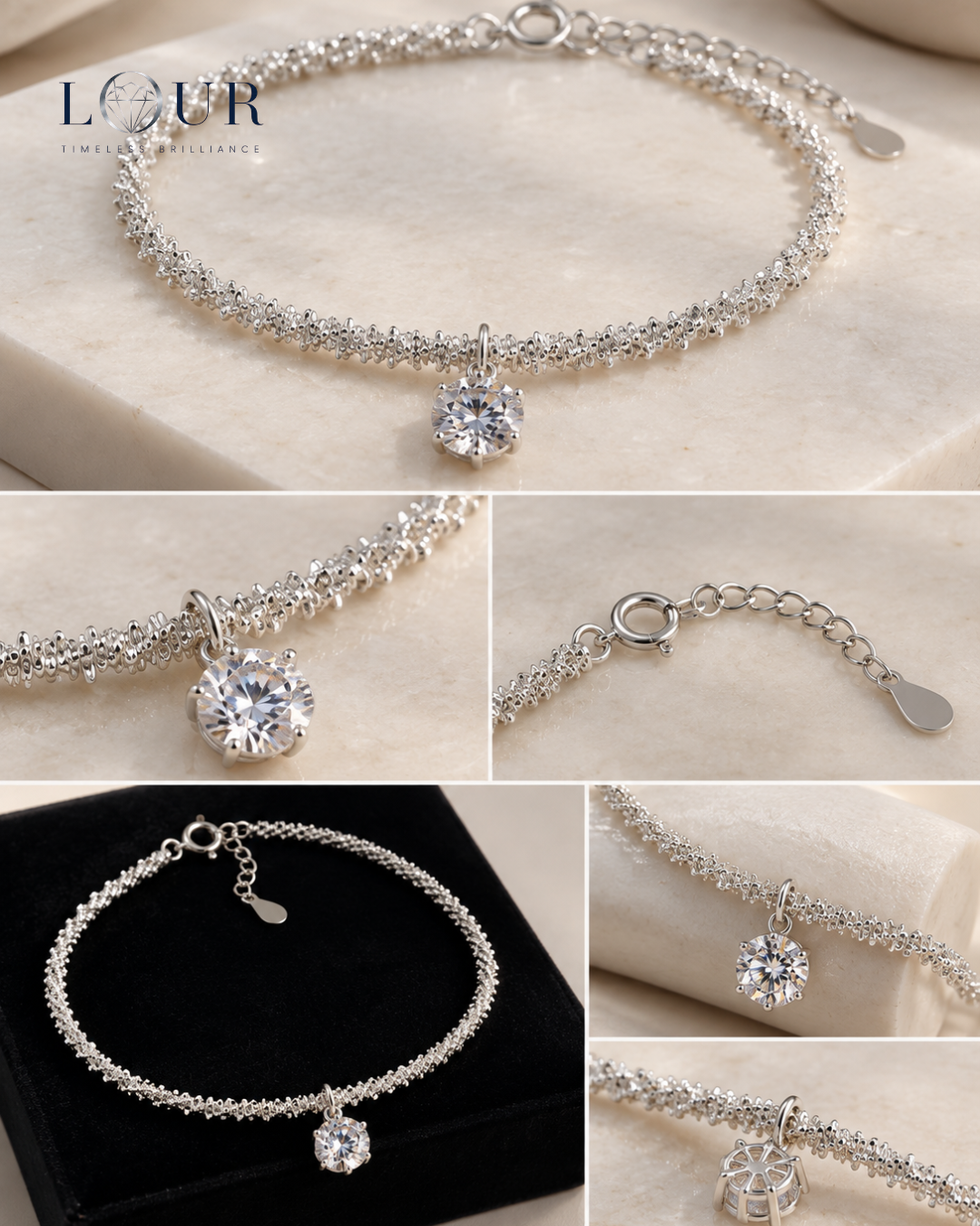 Siena Solitaire Chain Bracelet - Image 2