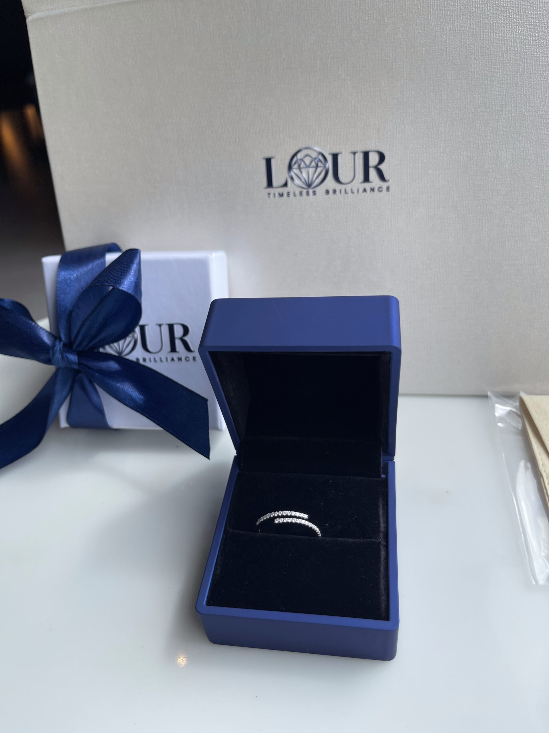 Aveline Asymmetrical Moissanite Ring - Image 3