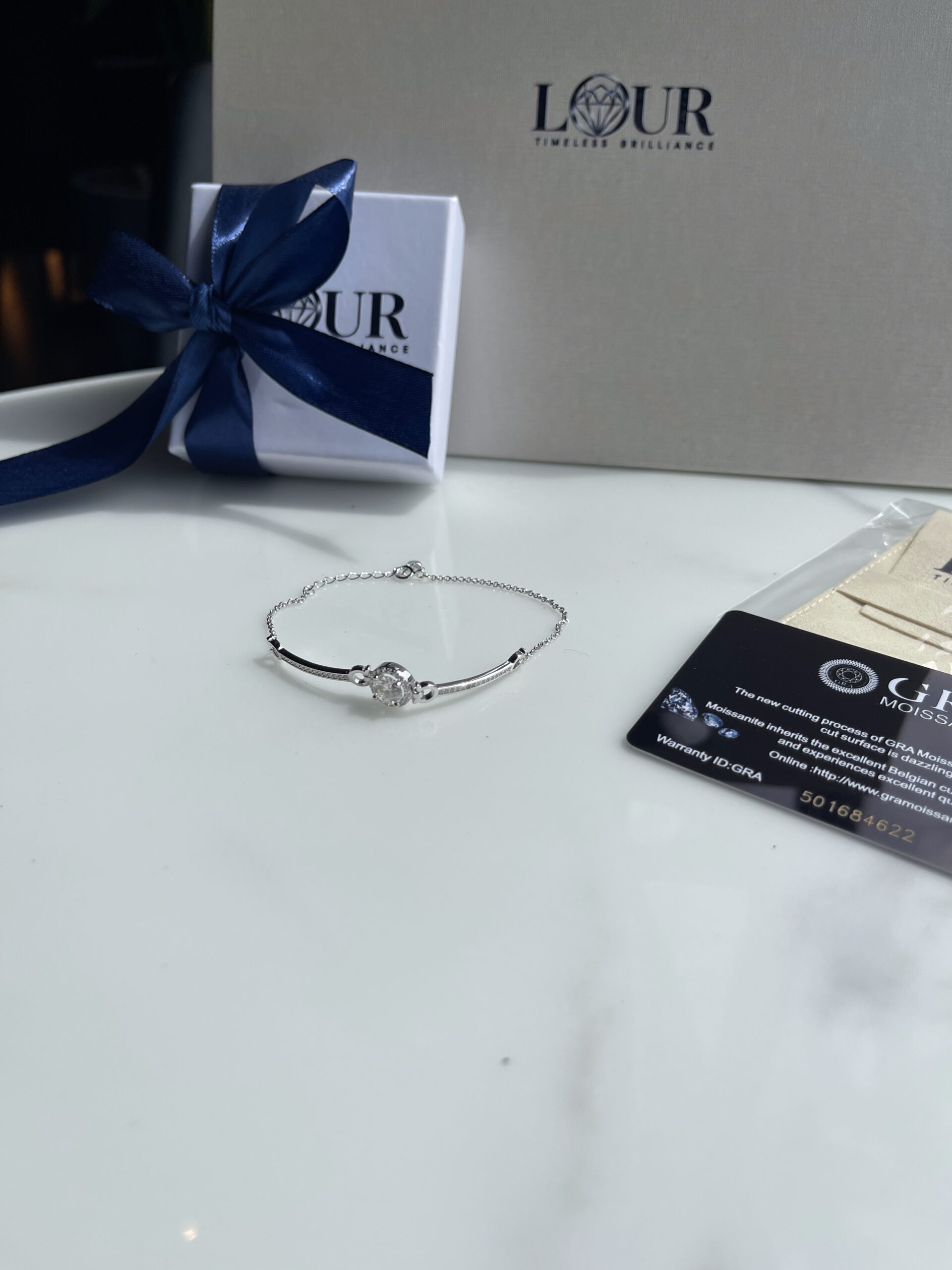 Clara Solitaire Moissanite Bracelet - Image 3