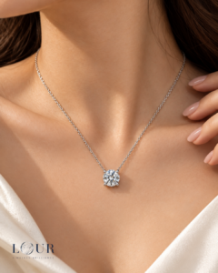 Celeste Solitaire Moissanite Necklace