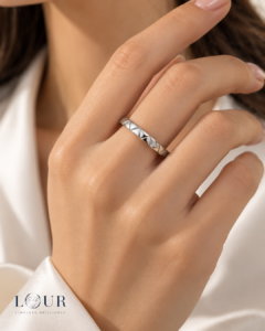 Aurelle Moissanite Geometric Ring