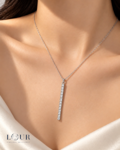 Liora Moissanite Bar Necklace